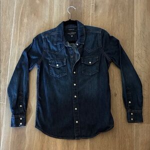 Lucky Brand Denim Pearl Snap Western Shirt XS Like new